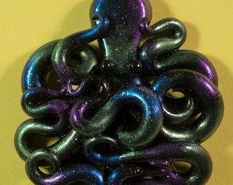 XL Galaxy Octopus Pendant