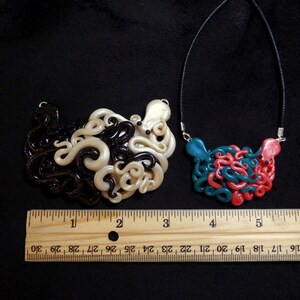 Large Hugging Glow In The Dark Octopus Necklace image 3