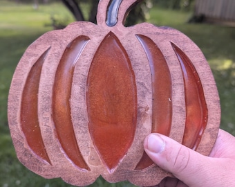 Wood and Resin Pumpkin Decor: Fall wall hanging decor