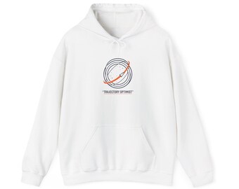 Trajectory Optimist Hoodie | space astronaut mission patch, science nerd