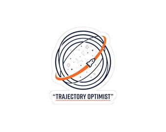 Trajectory Optimist mission patch Sticker | space, rocket, astronaut, science nerd