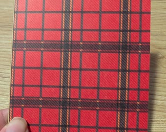 Red and Black Plaid Card: Flannel Lover Gift