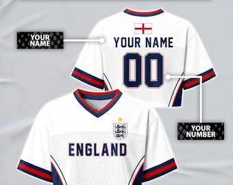 Custom England Soccer Crop Top Jersey, Personalized Name Number Shirt, Football Fan Crop Tee, Bachelorette Party & Festival Outfit