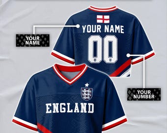 Custom England Soccer Crop Top Jersey, Personalized Name Number Shirt, Football Fan Crop Tee, Bachelorette Party & Festival Outfit