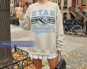Sudadera vintage Utah Mammoth / Sudadera Utah Mammoth / Camiseta de aficionado al hockey de Utah / Sudadera con capucha para aficionado al hockey