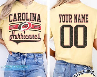 Customized Carolina Hurricanes Sweatshirt, Carolina Hurricanes shirt, Carolina Hockey shirt, Custom Hockey Shirt, Hockey Christmas Gift