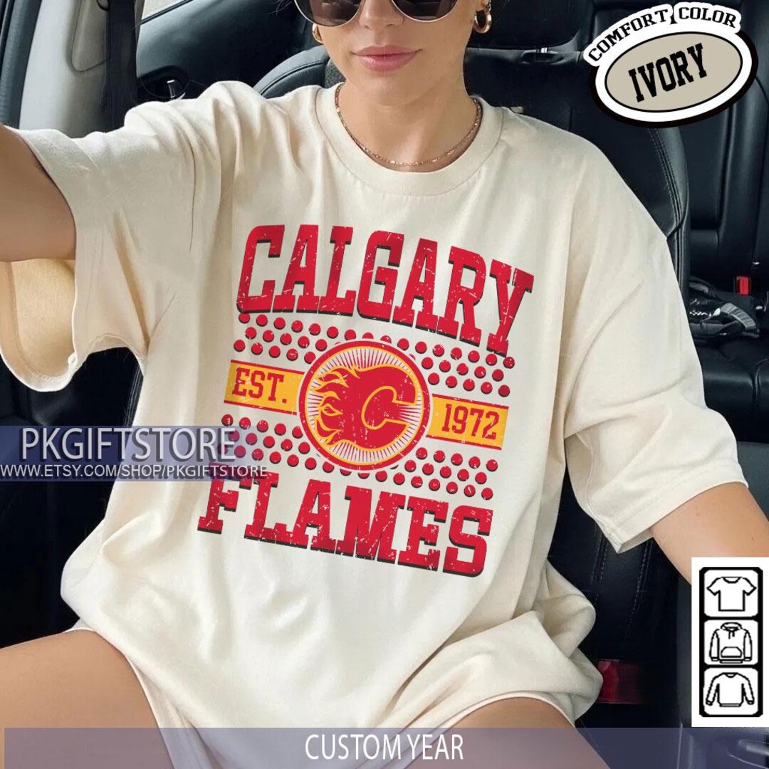 Calgary Color Calgary Flame Vintage Comfort Colors® T-shirt, Calgary Flame T-shirt ...