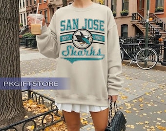 Vintage Sharks Hockey Sweatshirt | San Jose Sharks Crewneck | San Jose Hockey shirt |San Jose Sharks Hoodie