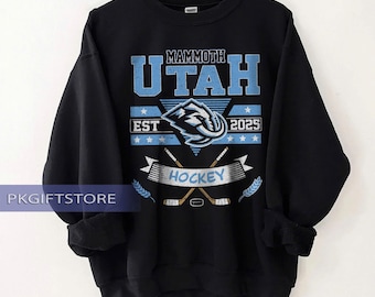 Sudadera vintage Utah Mammoth / Sudadera Utah Mammoth / Camiseta de aficionado al hockey de Utah / Sudadera con capucha para aficionado al hockey