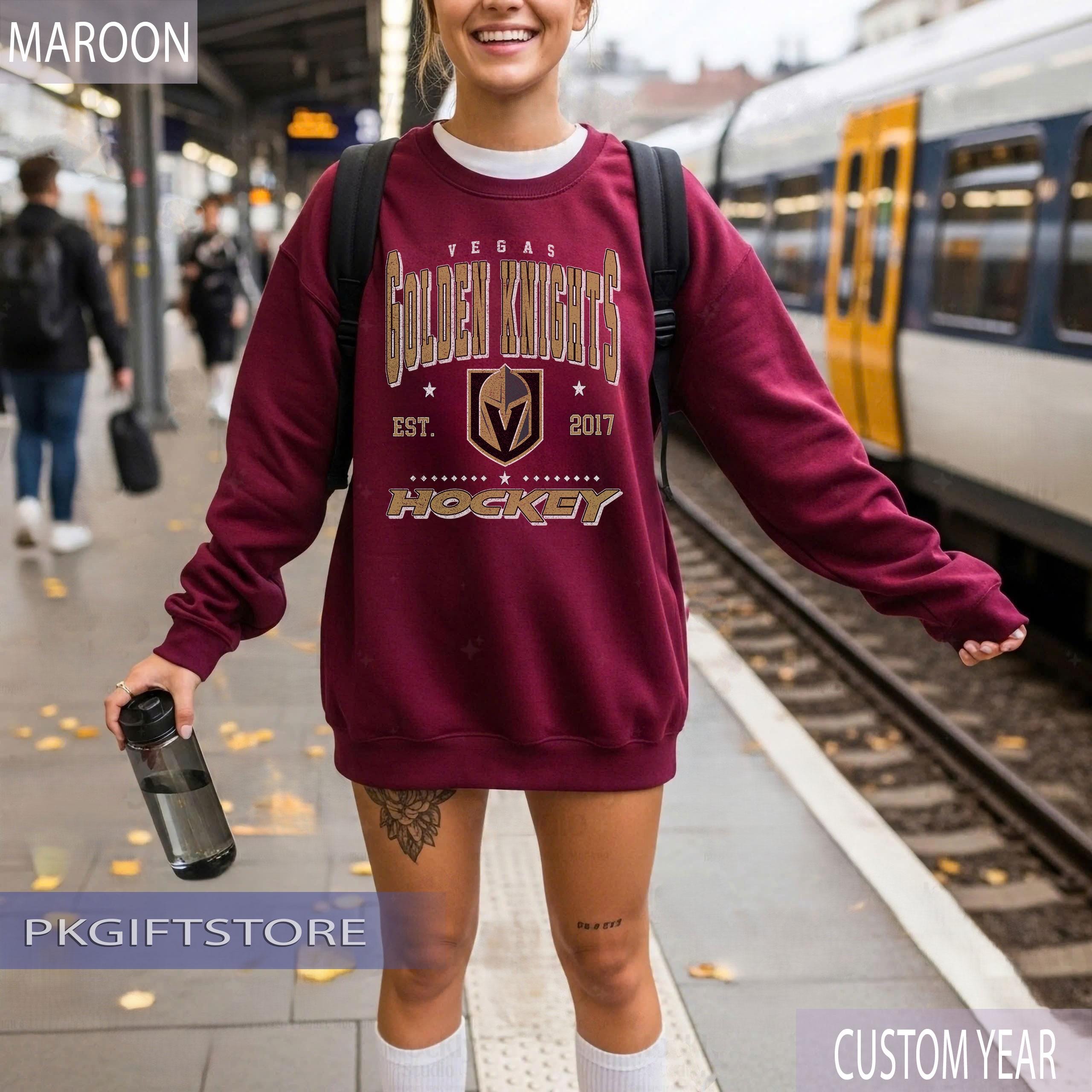 Vegas Golden Knights Crewneck, Vintage Vegas Hockey Sweatshirt