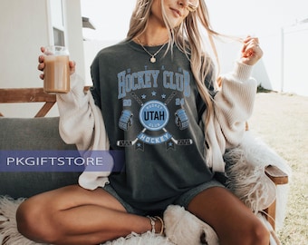 Comfort Colors® Utah Mammoth Hockey T-Shirt, Game Day Mammoth Shirt, Soft Vintage Hockey T-Shirt