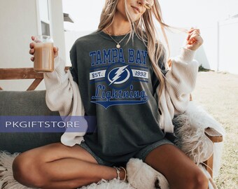 Felpa vintage da hockey dei Lightning / Felpa girocollo dei Tampa Bay Lightning / Maglietta da hockey dei Tampa Bay / Felpa con cappuccio dei Tampa Bay Lightning