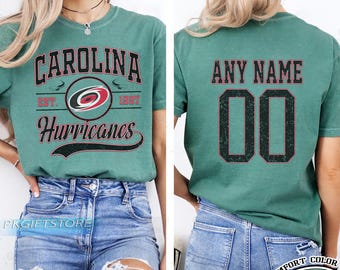Customized Carolina Hurricanes Sweatshirt, Carolina Hurricanes shirt, Carolina Hockey shirt, Custom Hockey Shirt, Hockey Christmas Gift