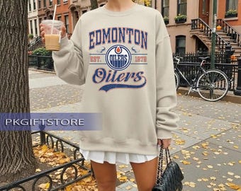 Edmonton Oilers Crewneck, Vintage Edmonton hockey sweatshirt, Edmonton Hockey Tee, Oilers Hockey hoodie sweater