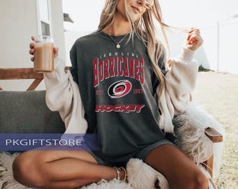 Comfort Colors®Carolina Hurricane T-shirt, Vintage Carolina Hurricane T-shirt,Hurricanes T-Shirt, Hockey Fan T-Shirt,Vintage Carolina Hockey