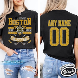 Customized Boston Bruins Sweatshirt, Boston Bruins shirt, Boston Hockey shirt, Custom Hockey Shirt, Hockey Christmas Gift