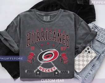 Comfort Colors®Carolina Hurricane T-shirt, Vintage Carolina Hurricane T-shirt,Hurricanes T-Shirt, Hockey Fan T-Shirt,Vintage Carolina Hockey