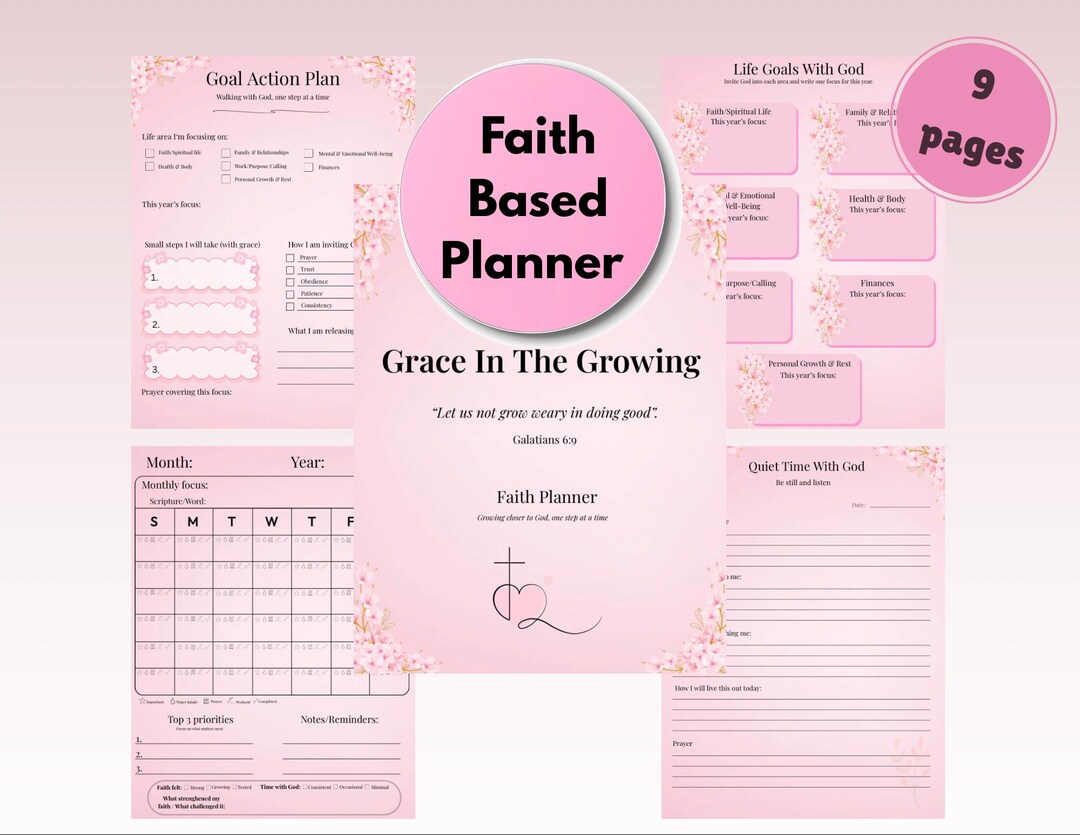 Faith Planner PDF | Prayer Journal | Daily Walk With God | Printable ...