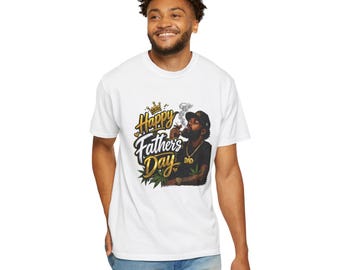 Dad Smoking Portrait Crown Typografie T-Shirt | Vatertag