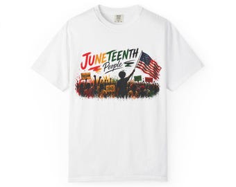 Juneteenth Parade-Flaggen-Protest-T-Shirt | Junteenth Menschen Thema