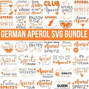 Aperol tedesco in formato SVG, Aperol tedesco, Aperol Spritztour in formato SVG, Santo Aperoli in formato SVG, Maglietta Aperol alcolico, Plotterfilei in formato SVG, Cricut, Silhouette