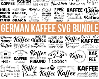 German Kaffee Plotter Svg Bundle, German Sayings Coffee, Coffee Cup Svg, Kaffee Svg, Coffee Quotes Svg, Kaffeezeit Svg, Cricut, Silhouette