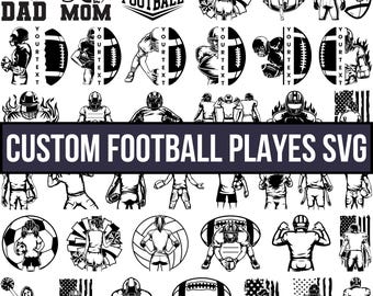 Custom Football player Svg, Football Svg, Football Mom Svg,Football Player Svg, Football Team Svg, Two Football Players Svg, Cut For Cricut