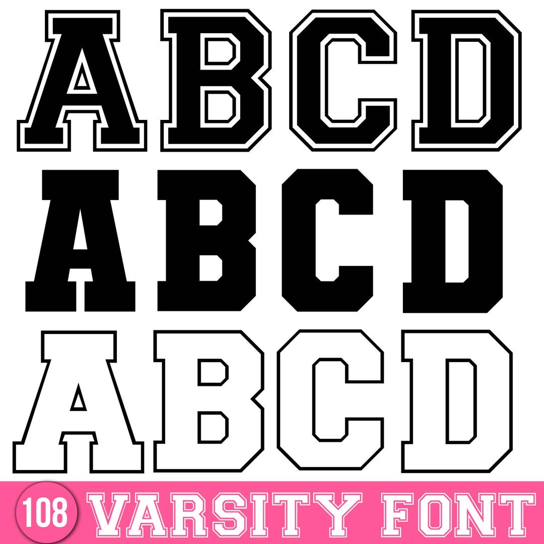 Varsity Font Svg, Jersey Font Svg, Sports Svg Alphabet, Varsity Letters ...