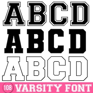 Varsity Font Svg, Jersey Font Svg, Sports Svg Alphabet, Varsity Letters Svg, Sports Font, College Font, Varsity Alphabet Svg, Silhouette
