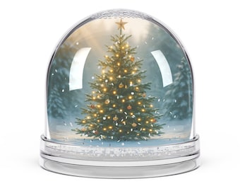 Miniature Town Snow Globe: Detailed Winter Scene