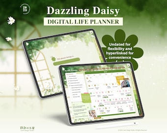 Dazzling Daisy Digital Life Planner  l Undated Digital Life Planner l Floral Planner
