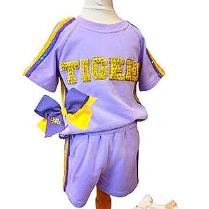 Purple and Gold “TIGERS” Matching Set