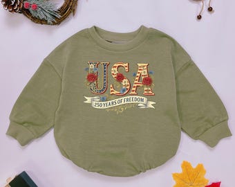 Pajacyk niemowlęcy USA z okazji 250-lecia wolności, strój patriotyczny na cześć niepodległości