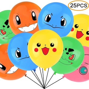 25 Pcs Inspired Poke Theme Birthday Party Balloons