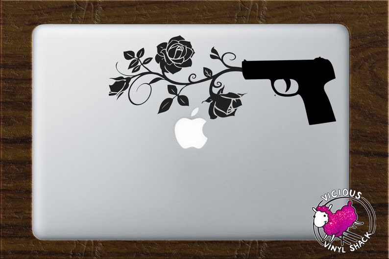 9mm Gun Shooting Roses .40 handgun Vinyl Decal Stickers Etsy