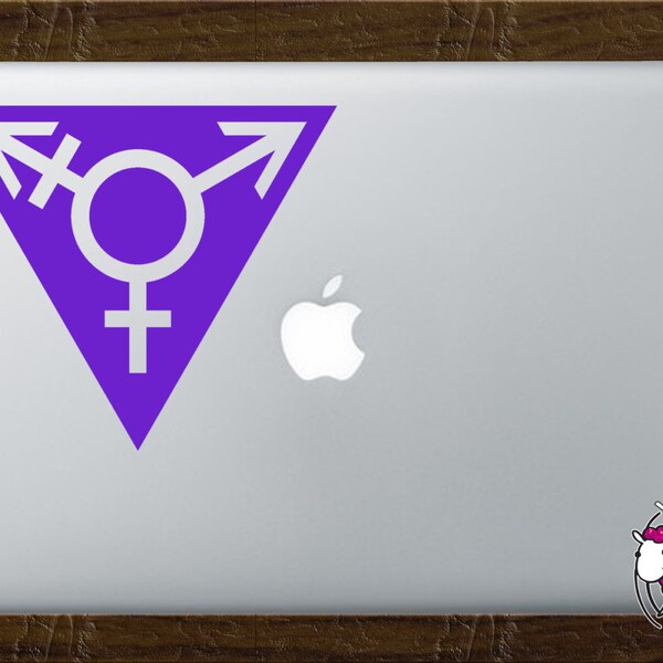 Transgender Equality Symbol Triangle Pride Quote Vinyl Decal Stickers (Multiple Colors Available) Love Always Gay Lesbian LGBT Car Window