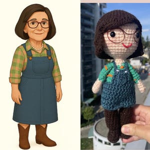 Custom Crochet Amigurumi – Handmade Character Dolls from Your Photo, Drawing, or Favorite Design – Personalized Plush Gift