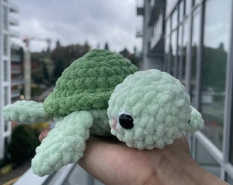 Crochet Turtle Plush – Soft Handmade Sea Turtle | Cute Amigurumi Toy | Ocean Animal Gift | Cozy Crochet Decor | Sea Life Lover Gift