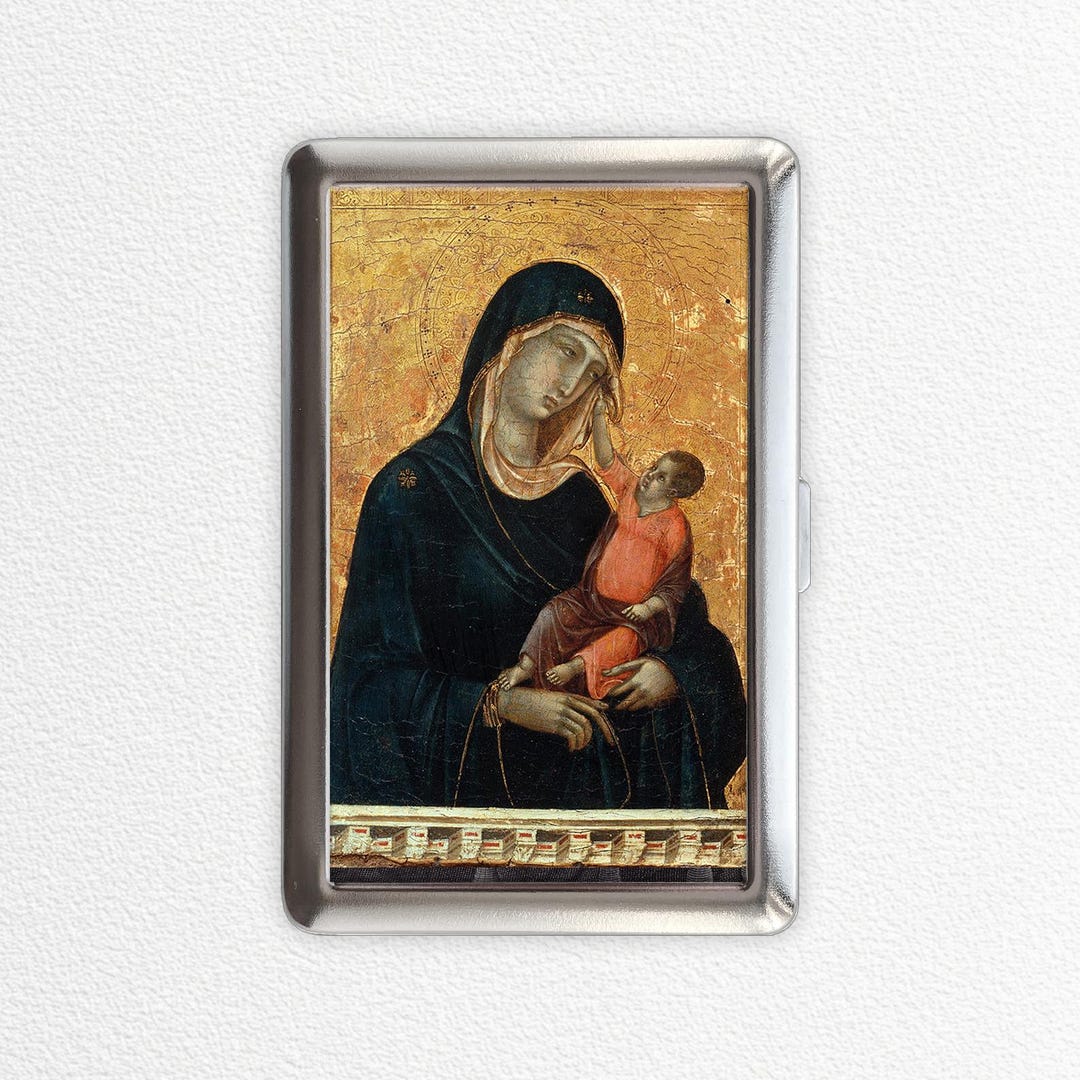 Duccio Di Buoninsegna Created in 1300 Madonna and Child, Cigarette Case ...
