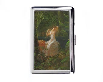 Nymph In The Forest Cigarette Case Vintage Metal Box Wallet