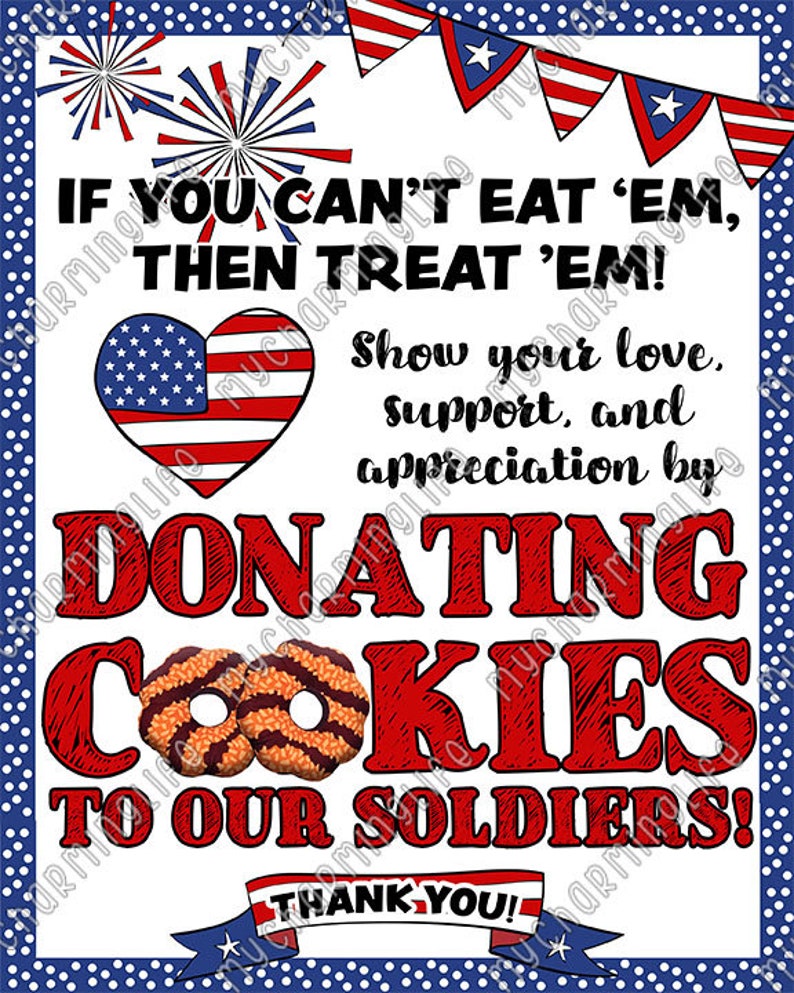 Girl Scout DONATE COOKIES To TROOPS Sign Printable Instant Etsy Girl Scout DONATE COOKIES To TROOPS Sign Printable Instant Etsy