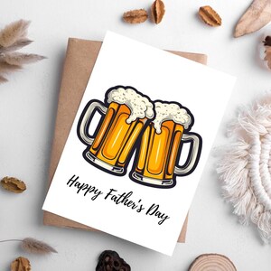 Carte de bière, carte de fête des pères heureuse, carte de fête des pères drôle, carte de fête des pères pour les nouveaux papas, carte pour les papas, carte drôle, carte mignonne