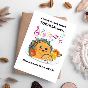 Carte de nourriture, carte de tortilla, DAD JOKES, carte drôle de fête des pères, carte de fête des pères pour les nouveaux papas, carte pour les papas, carte drôle