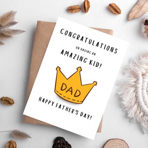 Félicitations papa, carte de fête des pères heureuse, carte de fête des pères drôle, carte de fête des pères pour les nouveaux papas, carte pour les papas, carte drôle, carte mignonne