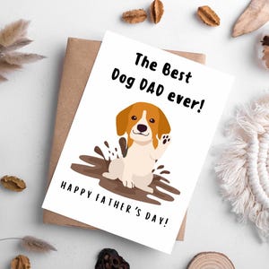 Carte de fête des pères heureuse, carte de papa chien, carte de fête des pères drôle, carte de fête des pères pour les nouveaux papas, carte pour les papas, carte drôle, carte mignonne