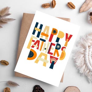 Carte colorée, carte heureuse de fête des pères, carte drôle de fête des pères, carte de fête des pères pour les nouveaux papas, carte pour les papas, carte drôle, carte mignonne