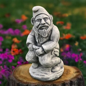 Betonzwerg ohne Hose Zementtroll Figur Stein schüchterner Zwerg Gartenfee Mann Skulptur Pixie Statue Outdoor Dekor Hofverzierung