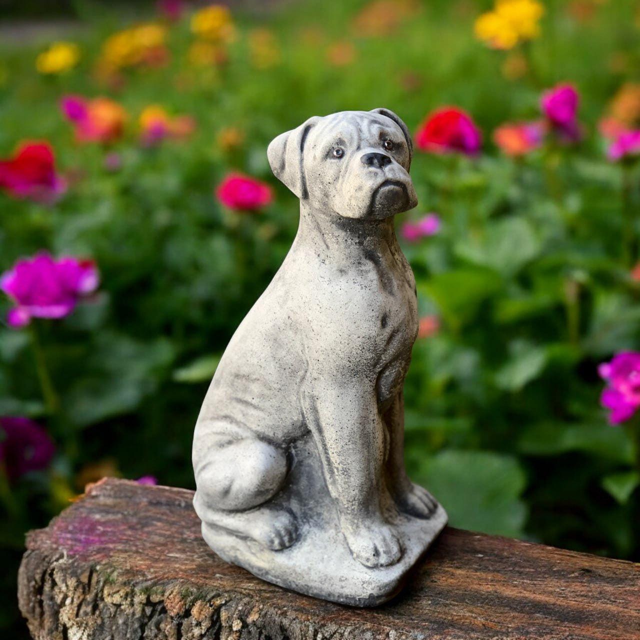 atw Katten Tuinbeeld - Grote stenen poes voor in de tuin - 28,5 cm
