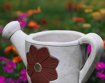 Escultura de maceta para exteriores, estatua de maceta de piedra, adorno de maceta de hormigón, decoración para la puerta principal, regalo para amantes de las macetas, maceta hecha a mano.