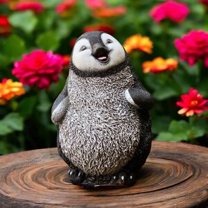 コンクリートのペンギンの像 コンクリートの動物の置物 セメントの